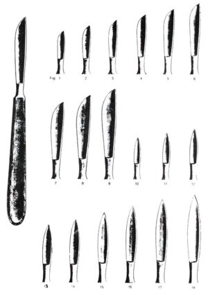 Scalpels Scalpels<BR>Fig. 1 to 18